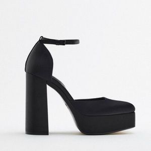 Zara Satin Platform heels